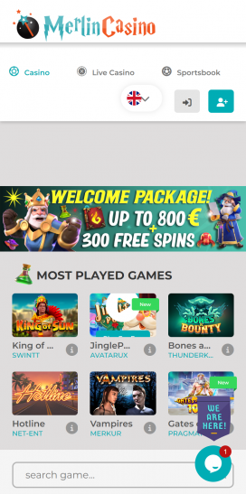 Merlin Casinos Homepage