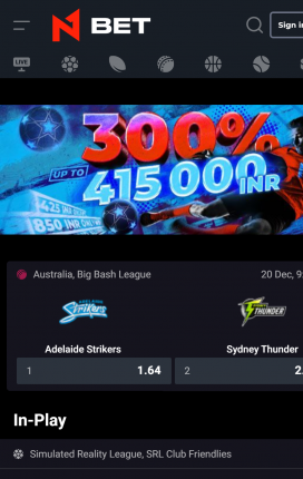 تطبيق N1Bet Homepage