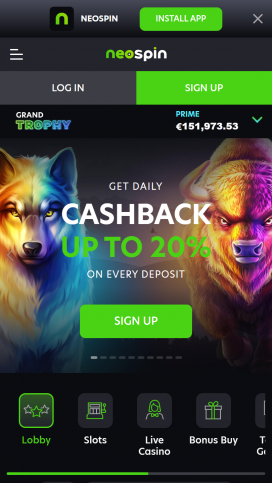 Neospin Apps Homepage