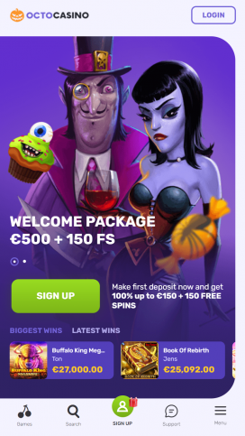 OctoCasino Apps Homepage