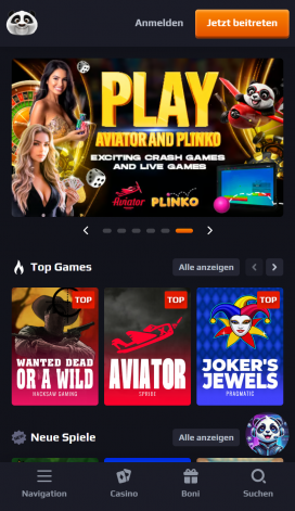 Panda.bet Apps Homepage