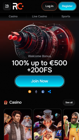 RevolutionCasino Apps Homepage