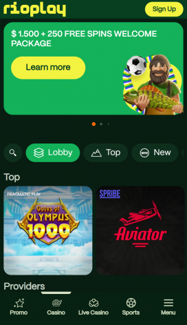 RioPlay Casino Apps Homepage