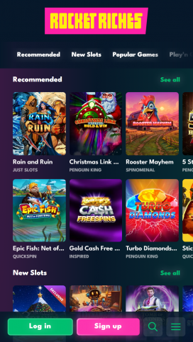 Rocket Riches Casino Apps Homepage