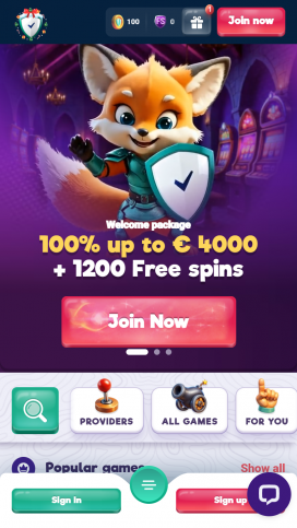 SafeCasino Apps Homepage