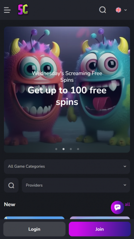 ScreamCasino Apps Homepage
