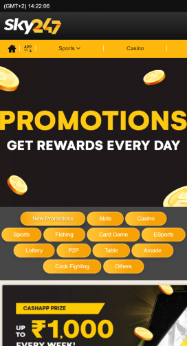 Sky247 Casino Apps Homepage