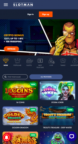 Slotman Casino Apps Homepage