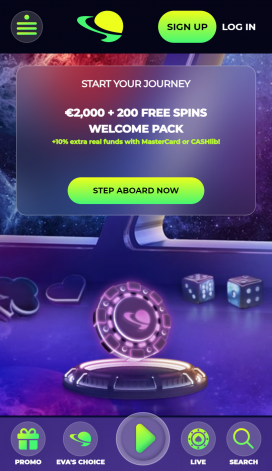 SpaceFortuna Casino Apps Homepage