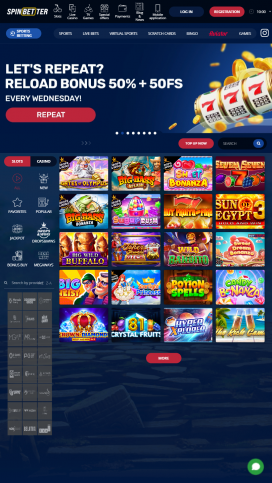 Spinbetter Apps Homepage