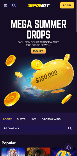 SpinBit Casino Apps Homepage
