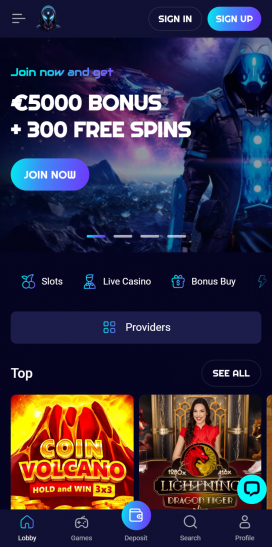 SpinJo Casinos Homepage