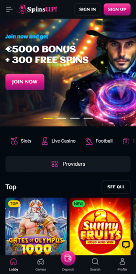 SpinsUp Apps Homepage