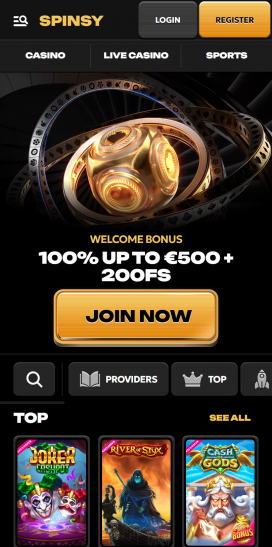 Spinsy Apps Homepage