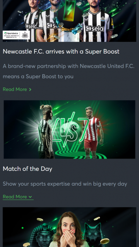 Sportsbet.io Apps Homepage