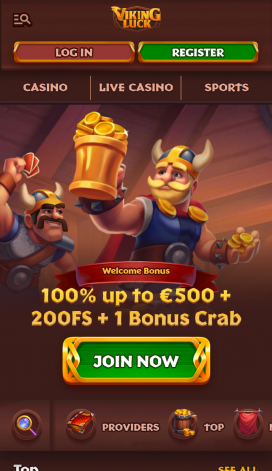 VikingLuck App Homepage