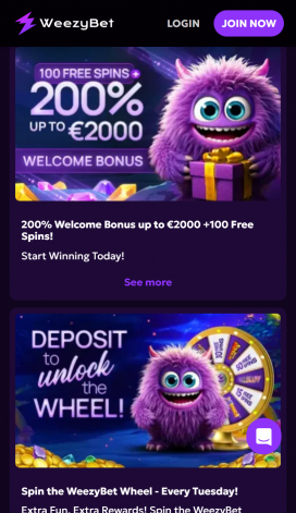 WeezyBet Apps Homepage