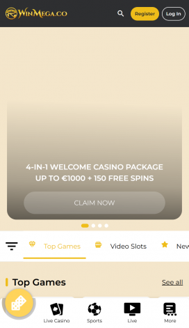 WinMega Casino Apps Homepage