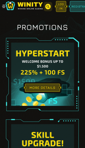Winity Casino Apps Homepage