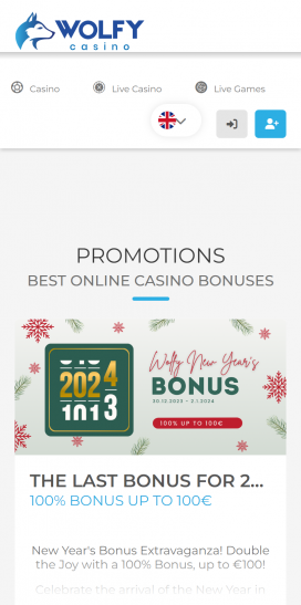 Wolfy Casino Apps Homepage