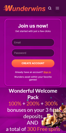 Wunderwins Apps Homepage