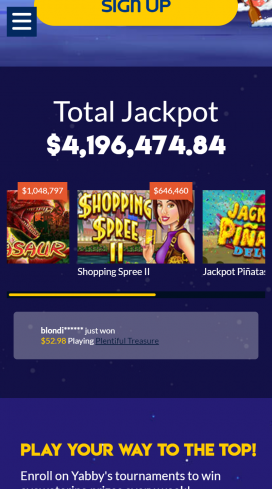 Yabby Casino Apps Homepage