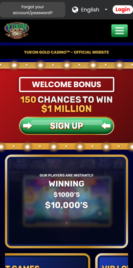 Yukon Gold Casino Apps Homepage