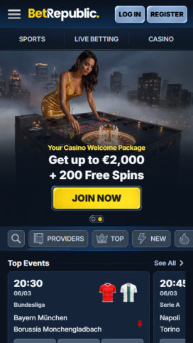 BetRepublic Apps Homepage