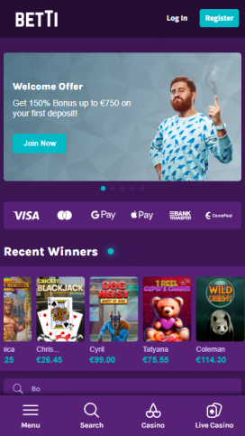Betti Apps Homepage