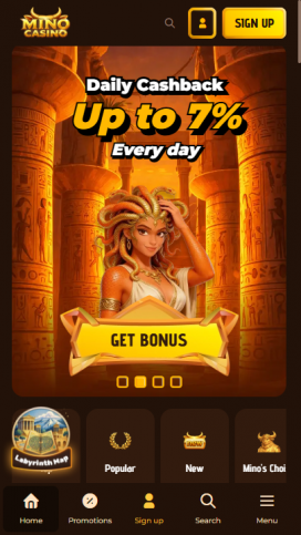 Mino Casino Apps Homepage