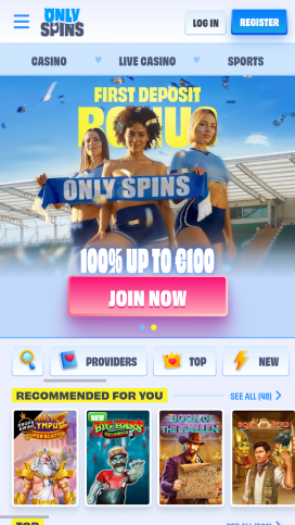 OnlySpins Apps Homepage