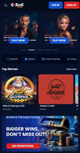 RollCasino Apps Homepage