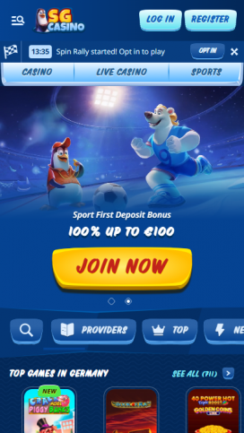 App di SGCasino Homepage