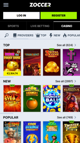 Zoccer.coms Homepage