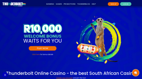 Thunderbolt Casinos Homepage