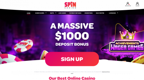 Spin Casinos Homepage