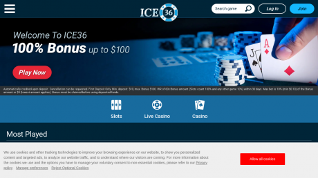 Ice36 Casinos Homepage