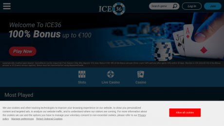 Ice36 Casinos Homepage