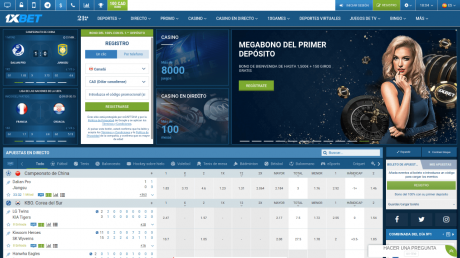 App Casino 1xBet Homepage