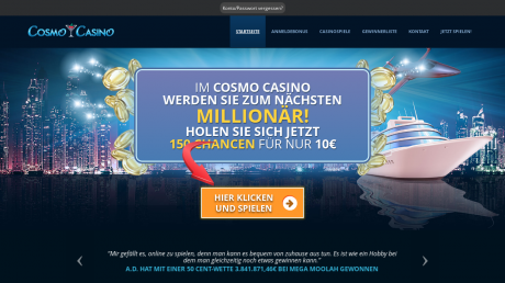 Cosmo Casinos Homepage