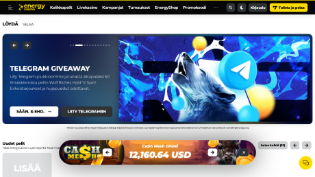 EnergyCasino alkalmazások Homepage