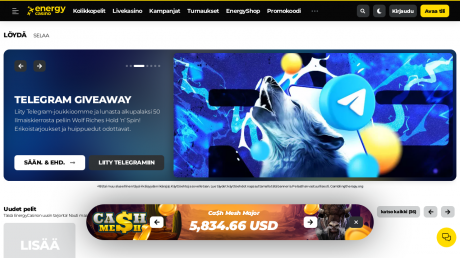 Aplikacje EnergyCasino Homepage