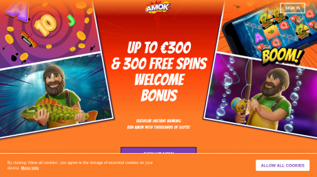 Amok Casinos Homepage
