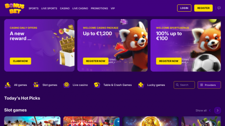 Bonusbet Homepage