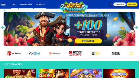 LuckyTreasure Mobile Homepage
