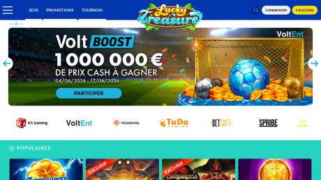 LuckyTreasure Mobile Homepage