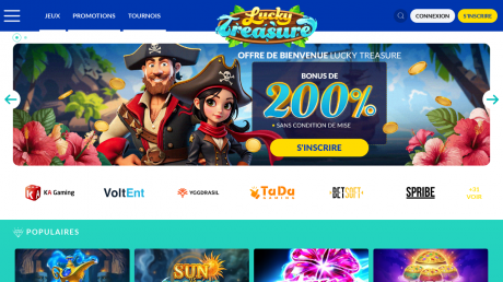 LuckyTreasure Mobile Homepage