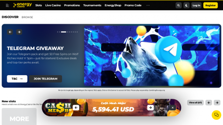Aplikacje EnergyCasino Homepage
