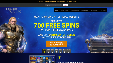 Quatro Casino Homepage
