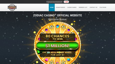 Zodiac Casinos Homepage